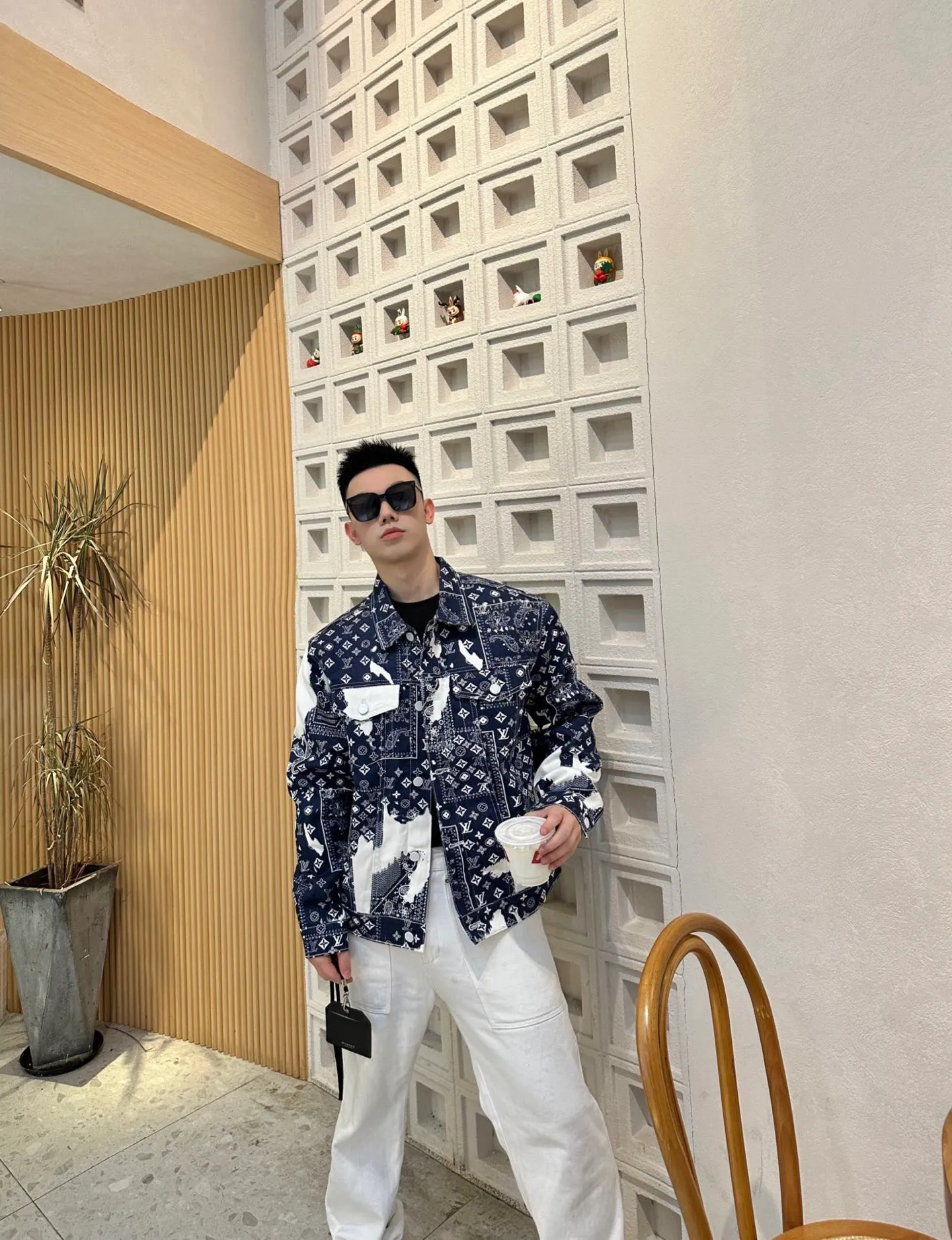 Louis Vuitton/Louis Vuitton cashew flower denim jacket